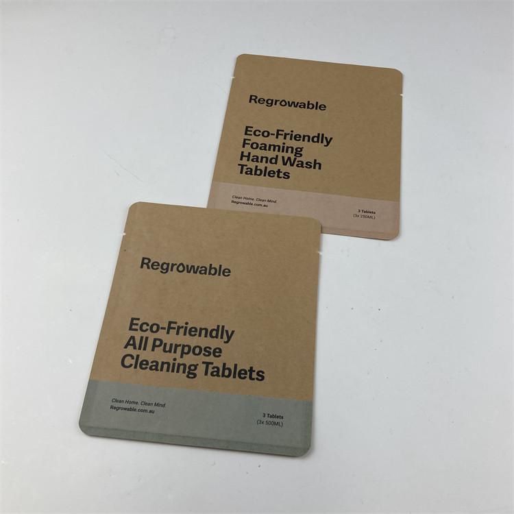 کیسه مسطح کیسه ای کمپوست پذیر PLA چاپ دیجیتال OEM قابل استفاده مجدد برای پدهای پاک کننده آرایش