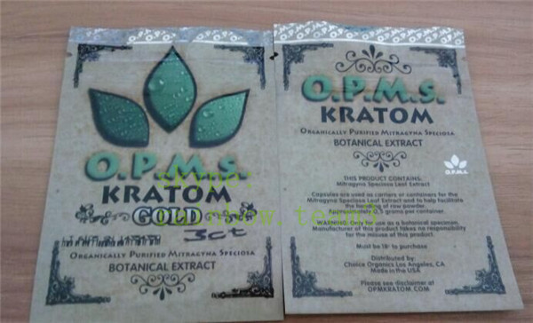 OPMS عصاره گیاهان Kratom عصاره طلا گیاهی کیسه های کیسه های پستی زیپ