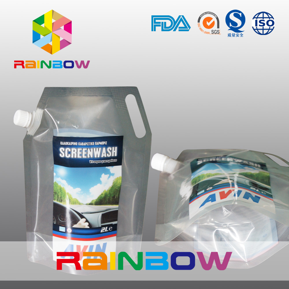 3L ضد آب شفاف یا چاپ پاکت چنگک جمع کردن کیسه بطری مایع