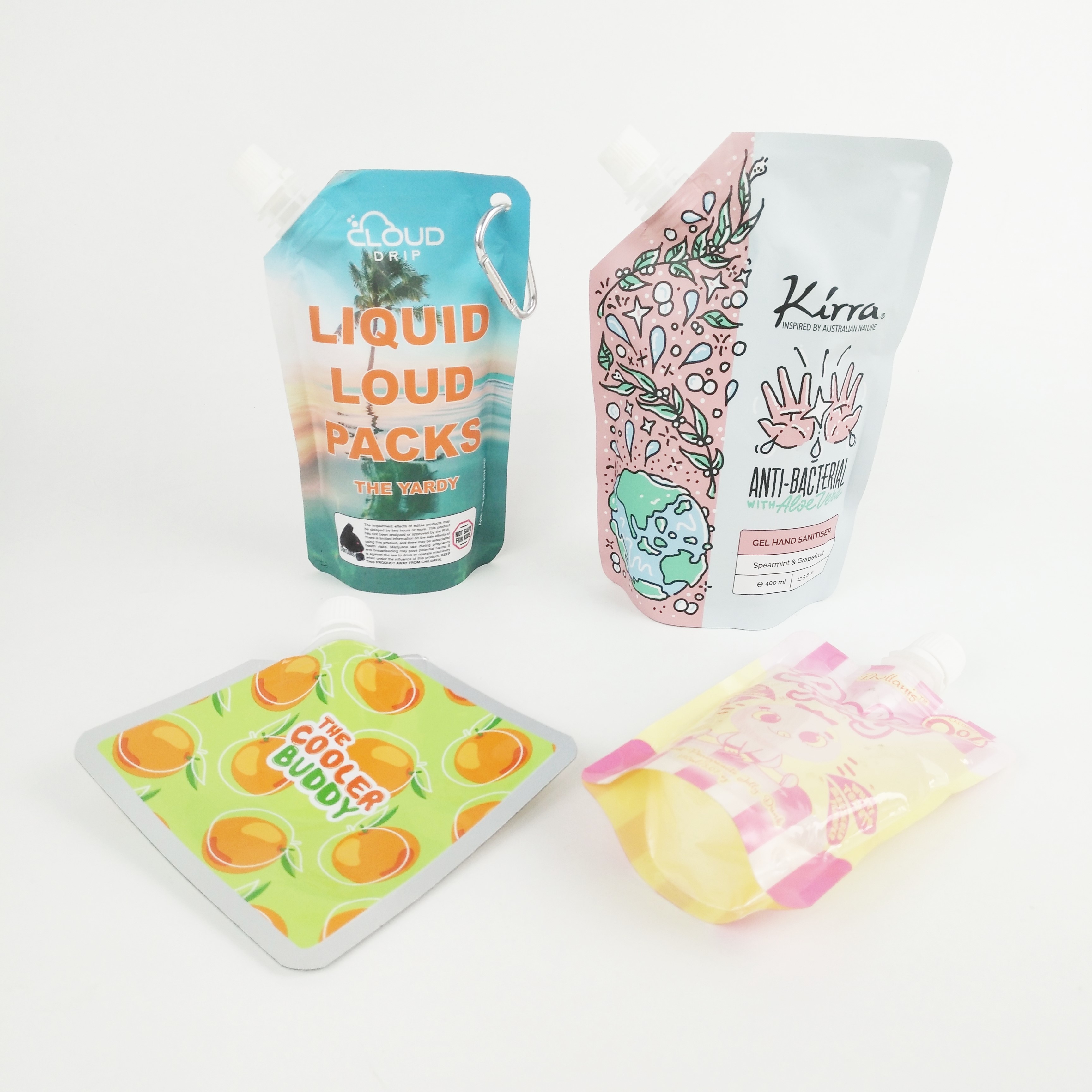 کیسه‌های کیسه‌ای اسپوت شامپوی سفارشی بسته‌بندی کیسه‌های ایستاده مایع جوش‌دار آرایشی