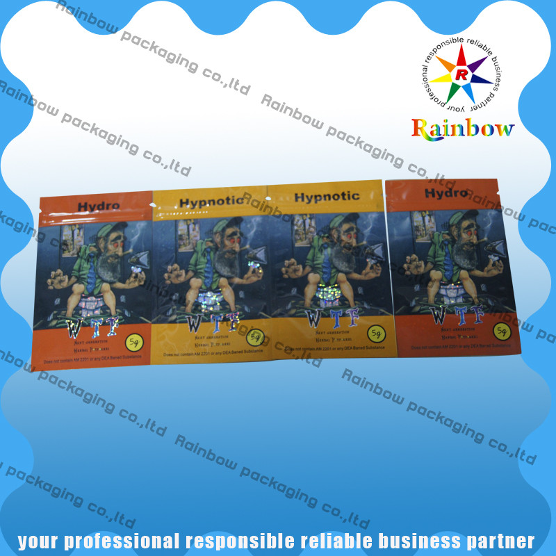 بسته بندی کیسه های پلاستیکی رنگارنگ، کیسه عطر و طعم دار گیاهی با Ziplock