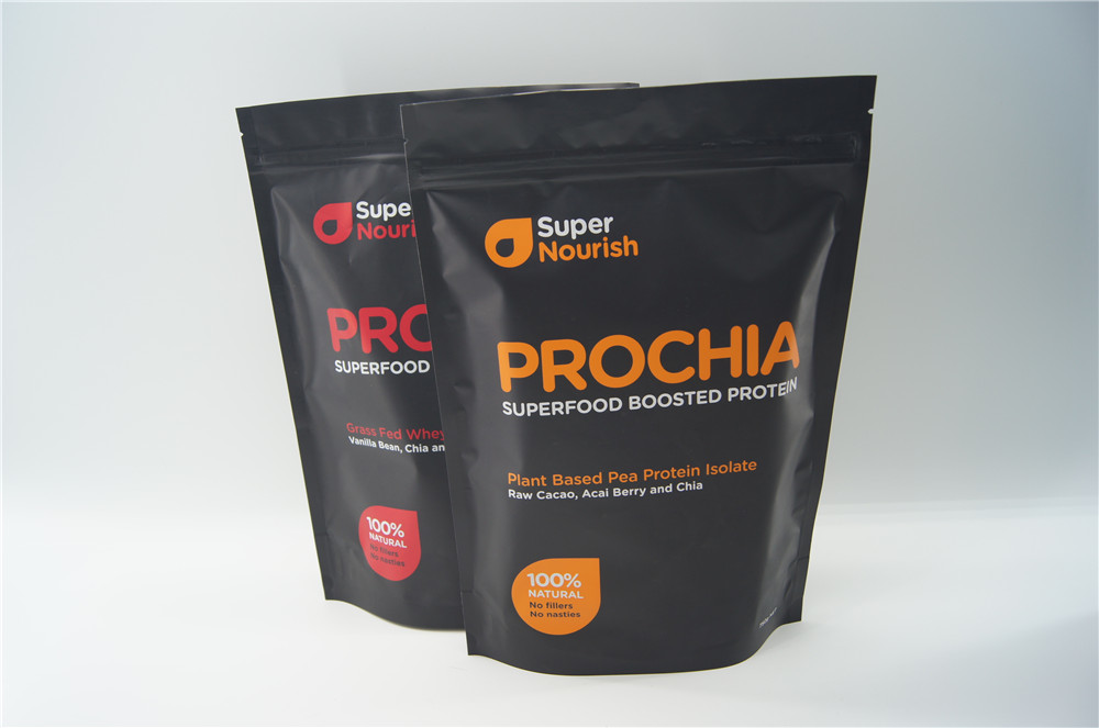 کیسه های سفارشی شده 500 گرم پایین، کیسه های پروتئینی فویل شده، کیسه Ziplock