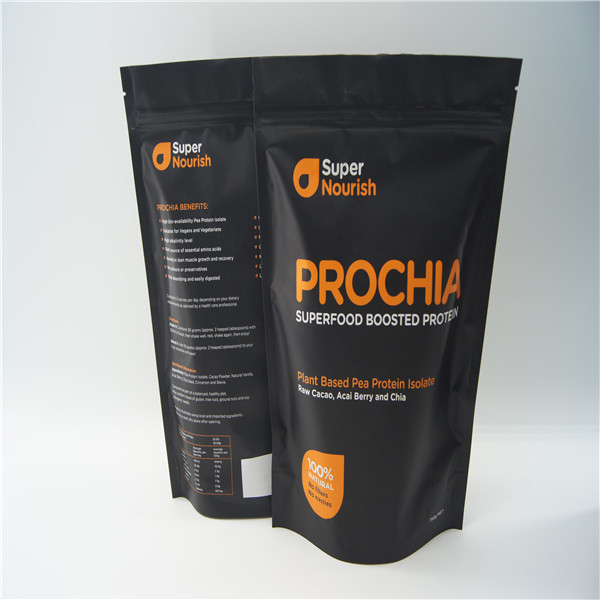 فویل بسته بندی شده فویل کیسه های ziplock، پروتئین پودر / فویل کیسه های بسته بندی مواد غذایی