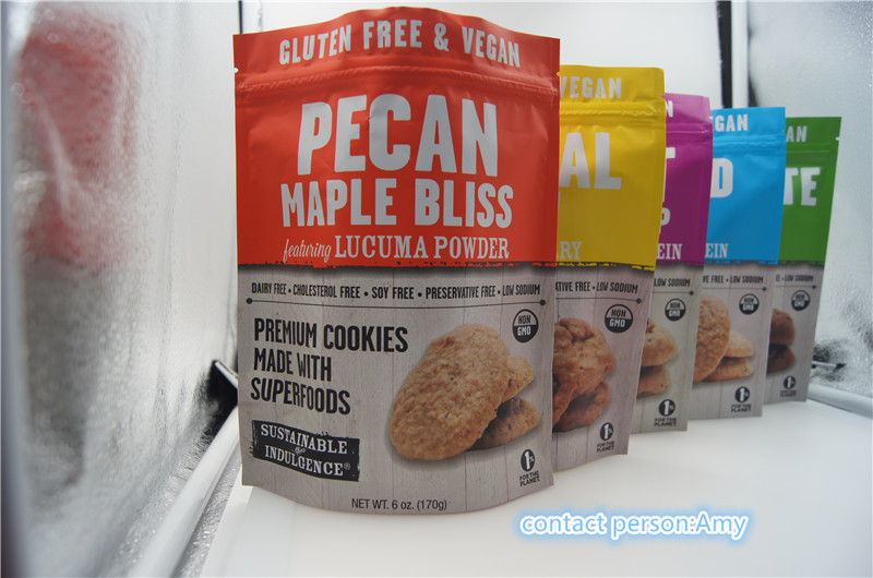 2017 طرح های جدید طرح های تبلیغاتی شکلات بسته بندی بیسکویت کیسه / 10oz کیسه های پنیر با زیپ