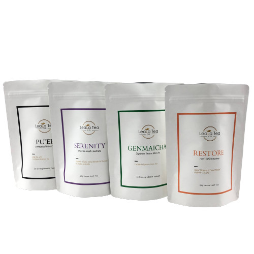 لوگوی سفارشی کیسه های فویل آلومینیومی چای مایلار دانه های قهوه سفید ضد بو