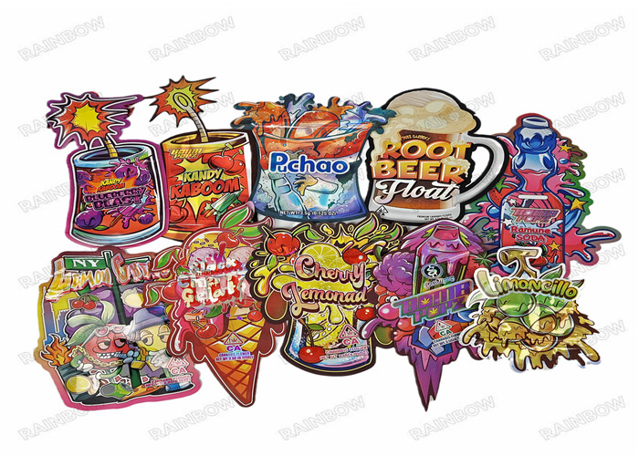 کیسه های مایلار اسنک مات لمسی نرم بسته بندی نامنظم 3.5 گرمی 7 گرمی 14 گرمی 28 گرمی دای کات