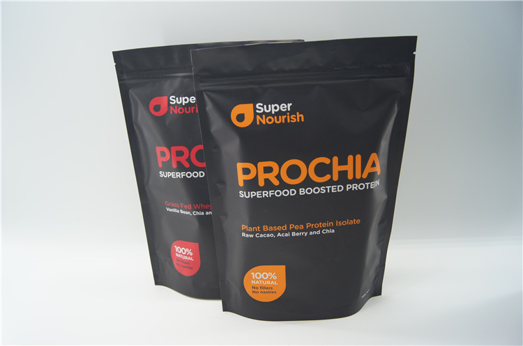 مت نقره ای آلومینیوم پنیر حاوی پروتئین پودر کیسه / فویل آلومینیومی ایستاده تا زیپ زیپ