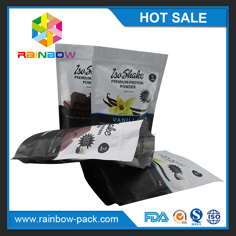 مقدار 1kg مواد مغذی بسته کیسه پودر پروتئین آب پنیر با ziplock است