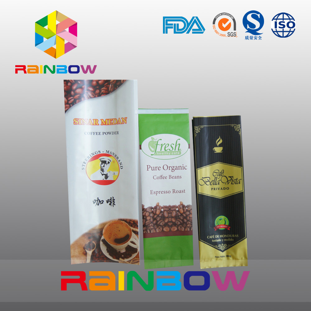 12oz White Side Gusset قهوه بسته بندی با Valve / سفارشی چاپ