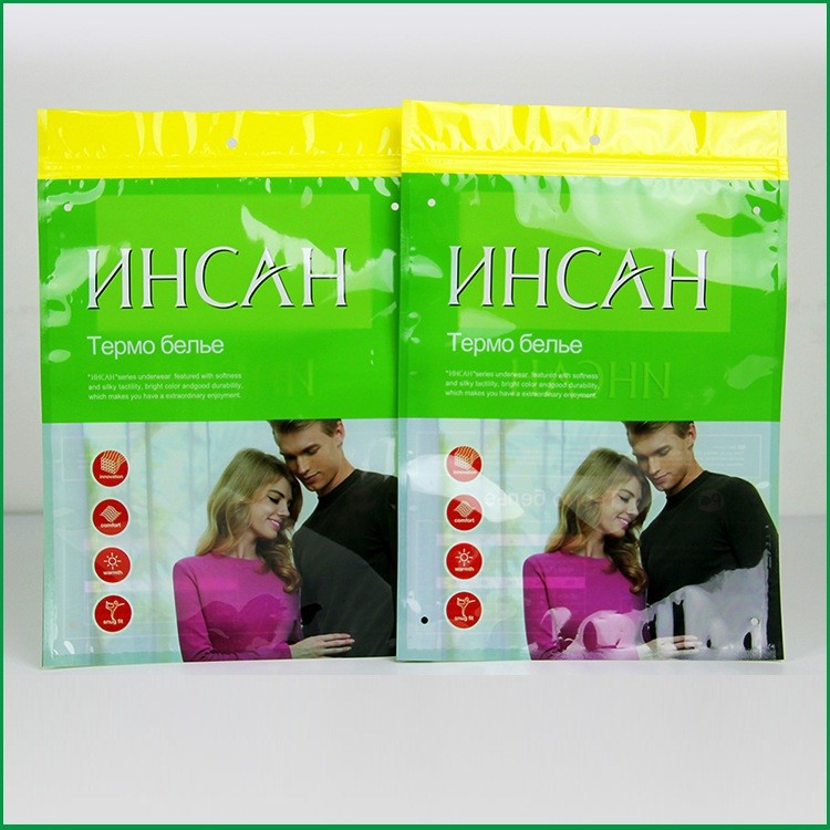 کیسه های پلاستیکی سفارشی Ziplock بسته بندی T - پیراهن جعبه بسته بندی پلاستیکی برای لباس