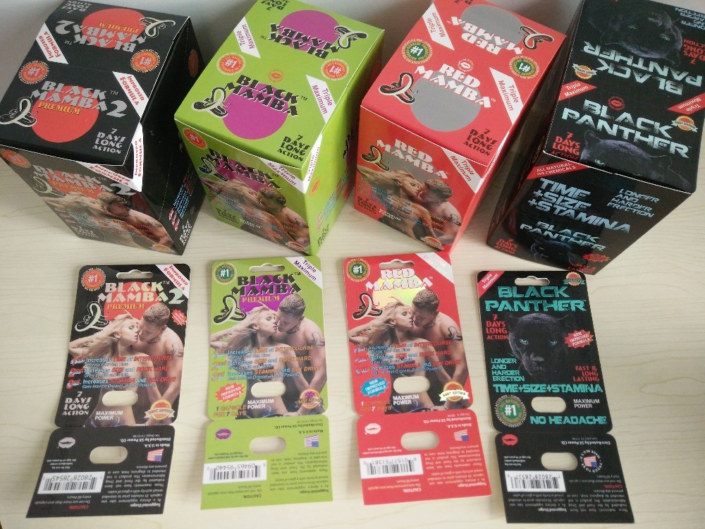 قرص های تقویتی مردانه Rhino گرم و بسته بندی کارت و جعبه نمایش با اثر 3D