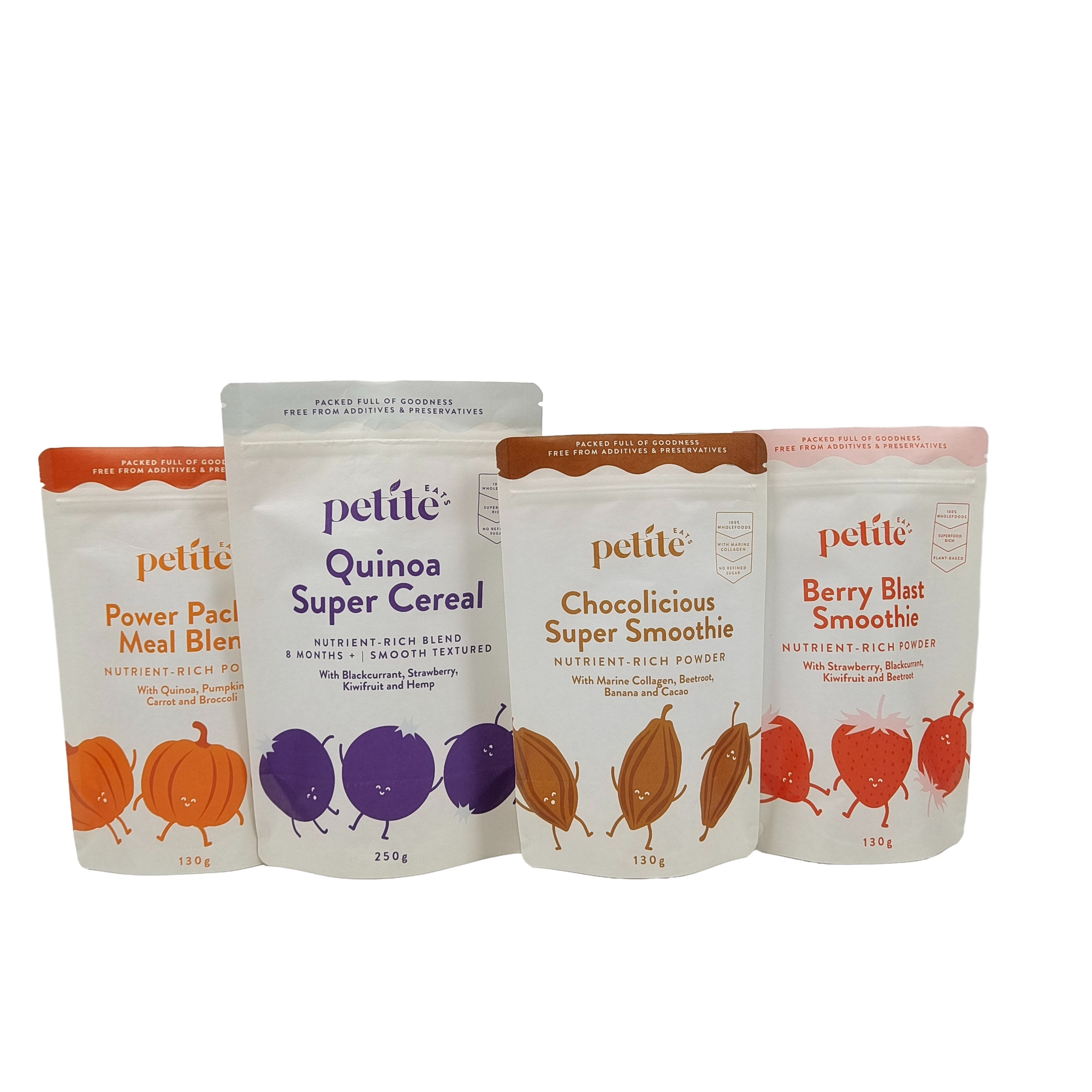 بسته بندی پلاستیکی قابل مصرف سفارشی کیسه های زیست فرسایش پذیر ورق آلومینیوم زیپ قفل Doypack برای چای قهوه میان وعده