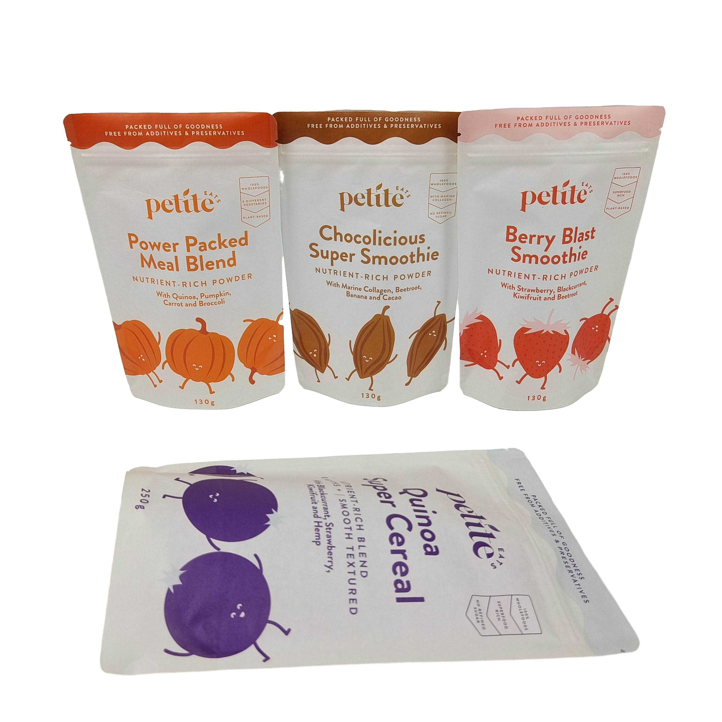 کیسه های بایودگرادابال ایستاده با سیپلاک لوگو سفارشی چاپ شده Doypack برای بسته بندی قهوه چای کیسه های غذایی