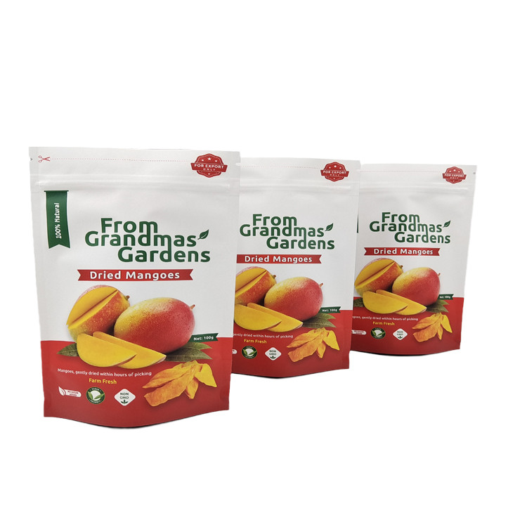 کم MOQ کیسه کاغذی Kraft سفارشی برای میوه های انگو خشک شده کیسه های Mylar بازیافت شده قابل بازپرداخت