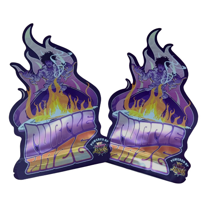 چاپ سفارشی 3.5g کیسه های مایلار کندهای غیرمنتظره با زیپلاک دایره ای مایلار نرم لمس پلاستیکی کیسه های شیرینی مواد غذایی