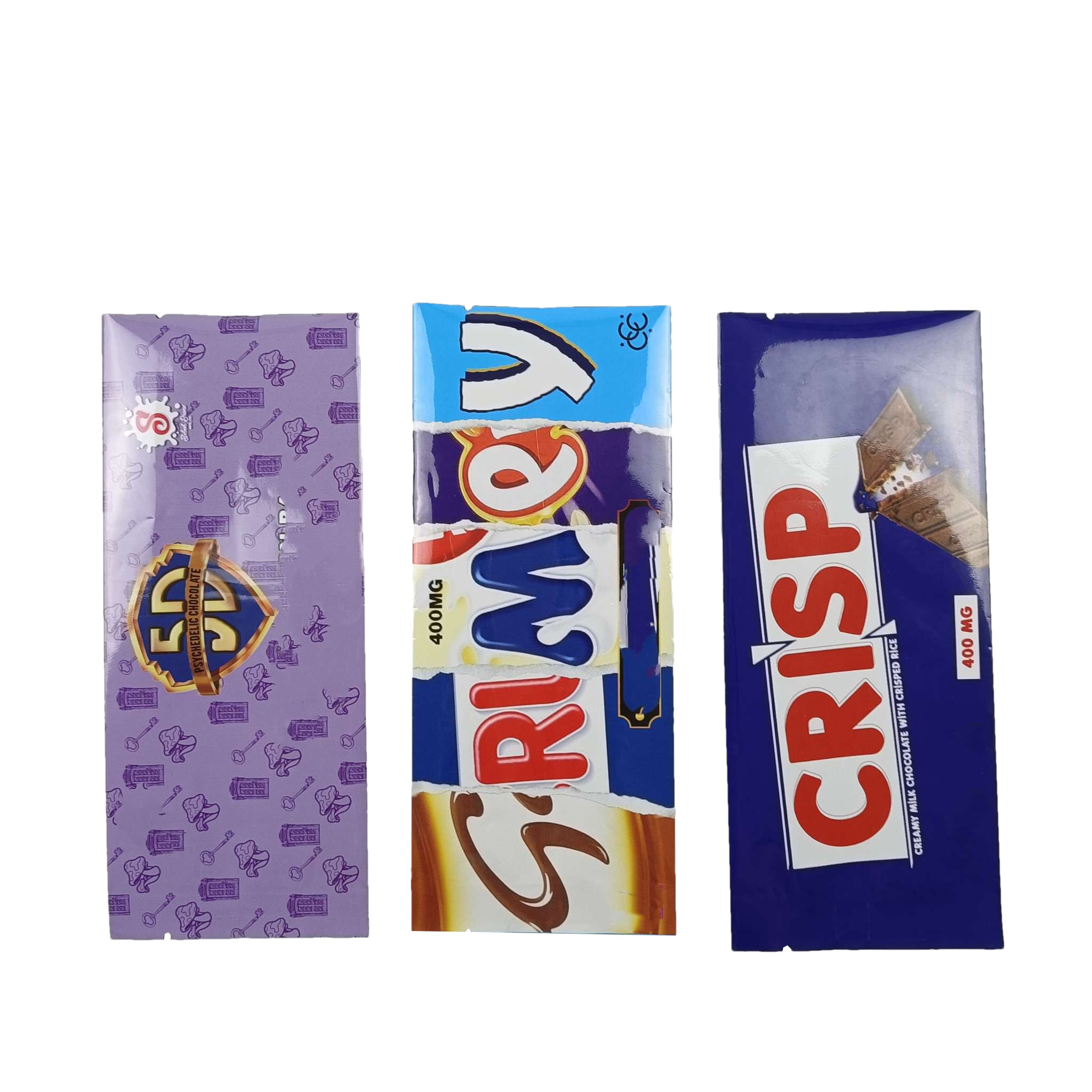 پاکت پودر پروتئین قند قهوه خالی پشت طرف بسته بندی بسته بندی شده