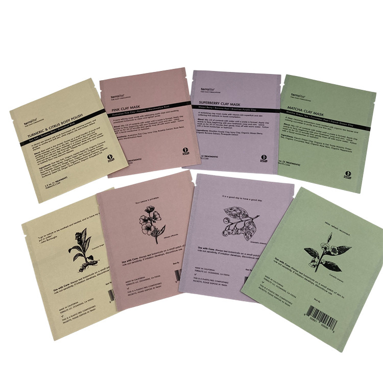 بسته بندی سفارشی آبپاش قابل تجزیه پلاستیکی کاغذ آلومینیوم کیسه های زیپ قفل تخت برای قهوه