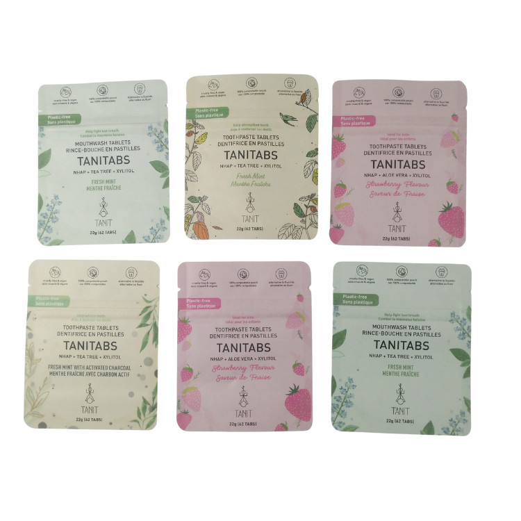 بسته بندی مواد غذایی 100٪ کمپوست قابل تجزیه بیولوژیکی کیسه های کاغذی Kraft