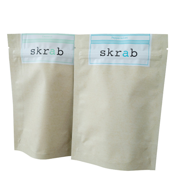 جعبه های فلز نقره ای ایستاده با طراحی بسته بندی Doy برای بسته بندی پوست قهوه