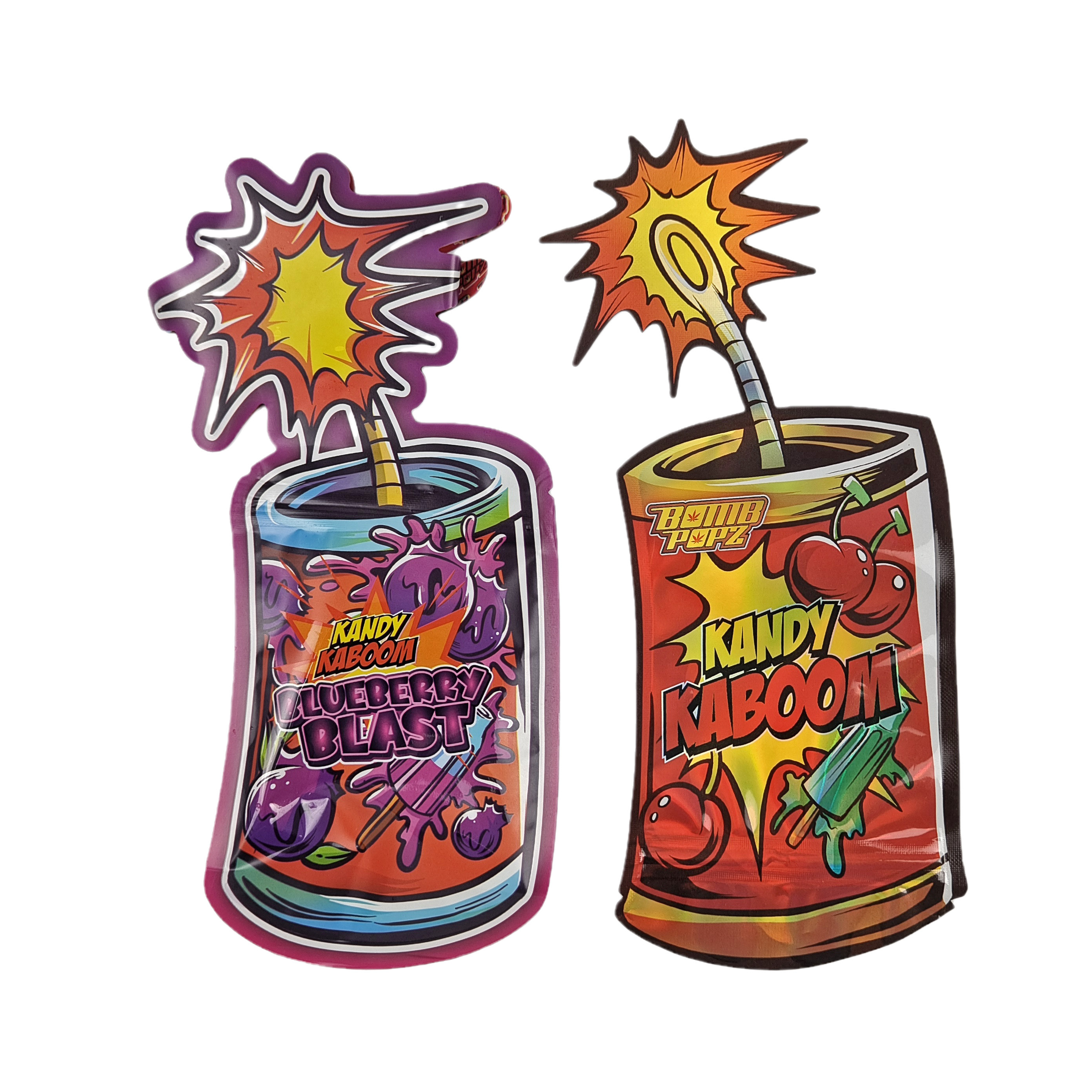 طراحی سفارشی چاپ شده کنده شده زیپ لاک شکل خاص بسته بندی پلاستیکی نامنظم 3.5g کیسه مایلار