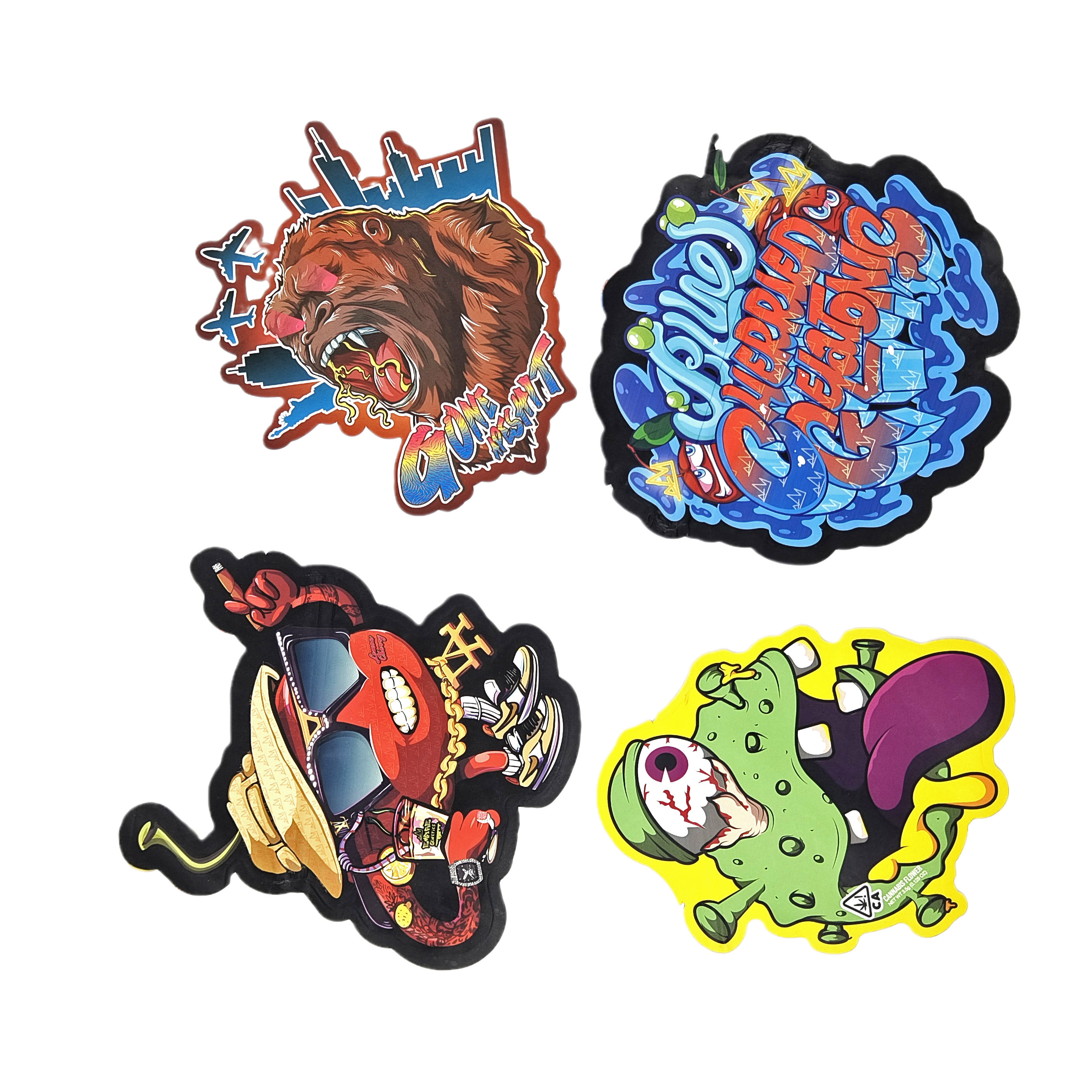 کیسه های غذایی چاپ شده سفارشی بسته بندی پلاستیکی بسته بندی پلاستیکی خاص با Ziplock 3.5g کیسه های میان وعده مایلار