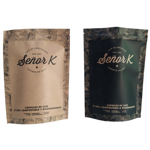 کیسه پایین مسطح بسته بندی مواد غذایی فیلم چاپ سفید ساده بالا پر کردن با شیر هوا