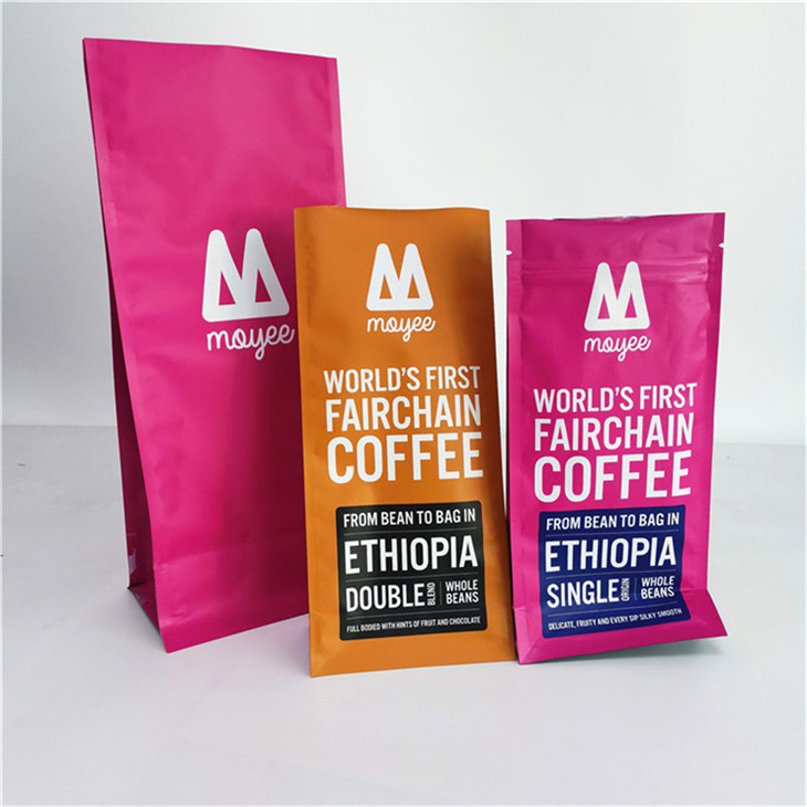 کیسه های بسته بندی آلومینیومی ضد عطر برای دانه های قهوه برای 250G 500G 1KG