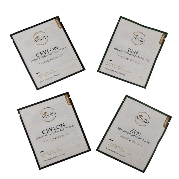 کوله های کوچک بیوتراژ قابل چاپ برای چای پودر قهوه قابل کمپوست قابل بسته بندی مجدد