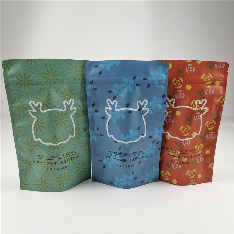 اندازه سفارشی بسته بندی کیف سبزیجات سازگار با محیط زیست بسته بندی کاغذ آلومینیومی مت کیسه ایستاده سیپلاک کیسه پوشک