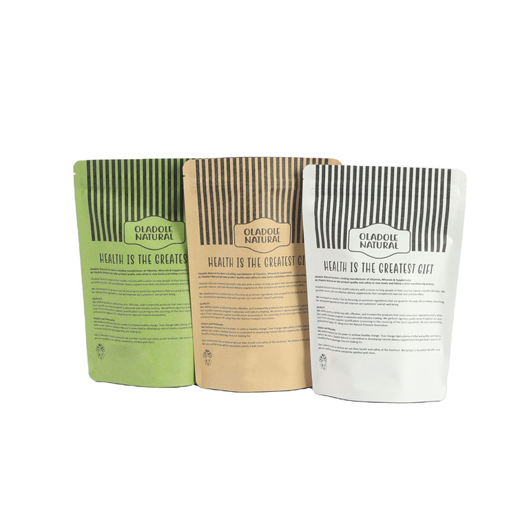 کیسه های کاغذی کرافت برای مواد غذایی پودر انگو مواد غذایی جوانه های کوکی مواد غذایی حیوانات خانگی چای سازگار با محیط زیست