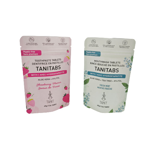 کیسه کرفت قابل کمپوست با زیپ قابل باز کردن برای بسته پودر آرایشی