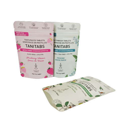 دریچه تخلیه گاز بله کیسه های چای بسته بندی برای کیسه ایستاده کیسه های کاغذی کرافت