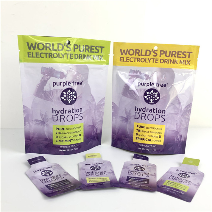 10 رنگ سفارشی فولک آلومینیوم مت ایستاده کیسه زیپلاک کیسه پوشک برای غذا