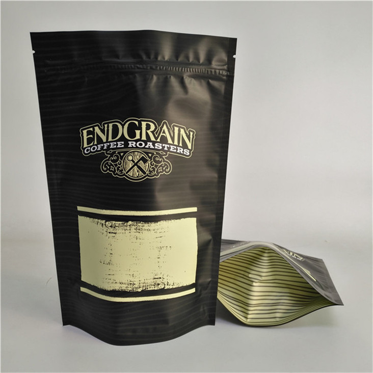 ذخیره سازی لوگو سفارشی چاپ شده بلند بایستید کیسه زیپر دوباره بسته بندی می شود کیسه قهوه بسته بندی مواد غذایی