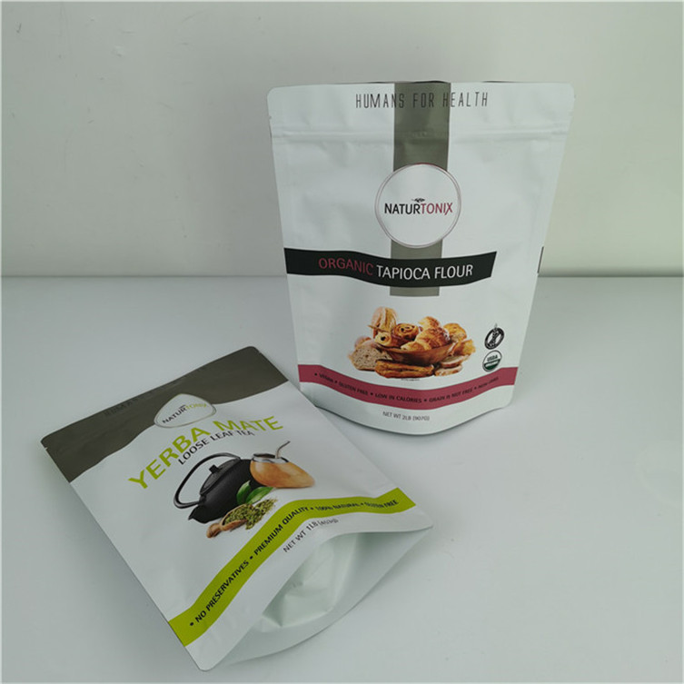 محیط زیست دوستانه سفارشی لوگو خصوصی بسته بندی ذخیره سازی صاف کیسه پلاستیکی فولیک برای پودر