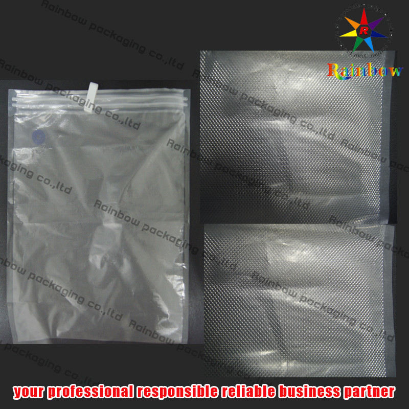 کیسه های ذخیره سازی PET Vacuum Seal Embossed With Zip Lock For Cookies