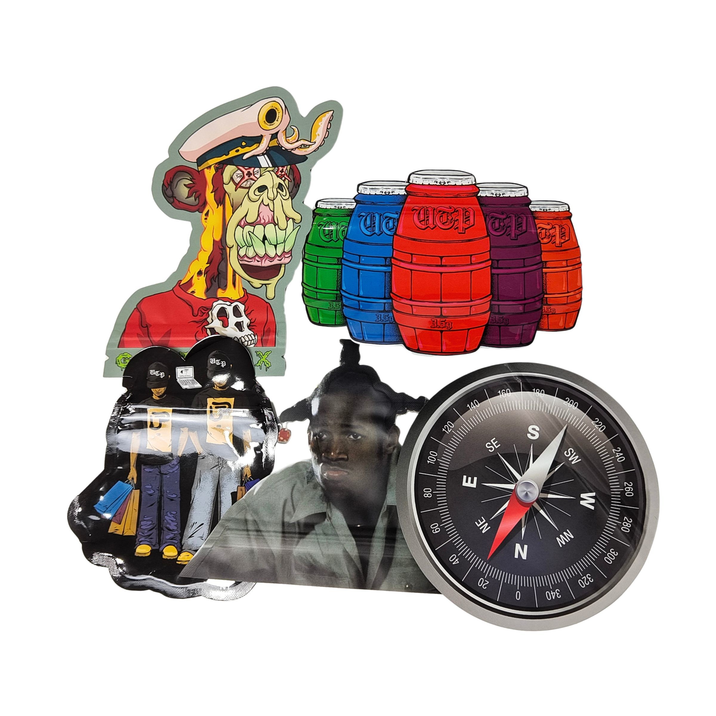 کیسه‌های مایلار خوراکی 3.5 گرمی زیپ‌لاک با شکل خاص برای بسته‌بندی آب‌نبات، گیاهان، بیسکویت و آدامس