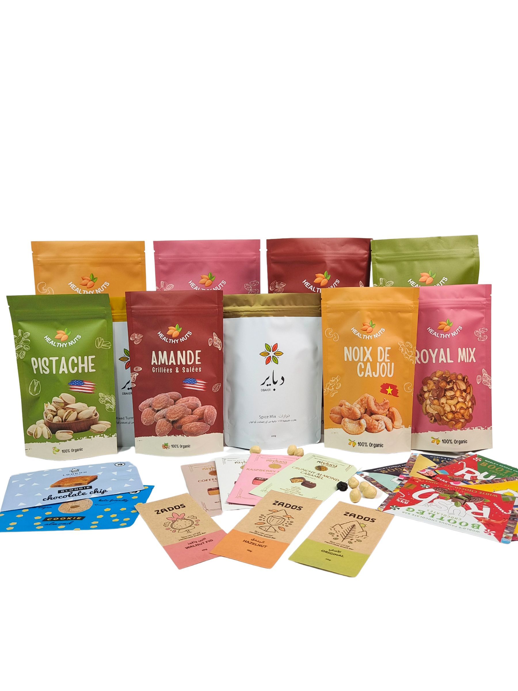 بسته بندی اسنک درجه غذایی زیست تخریب پذیر، کیسه فویلی آلومینیومی آب بندی حرارتی با زیپ برای آجیل، چای، قهوه، غذای حیوانات خانگی