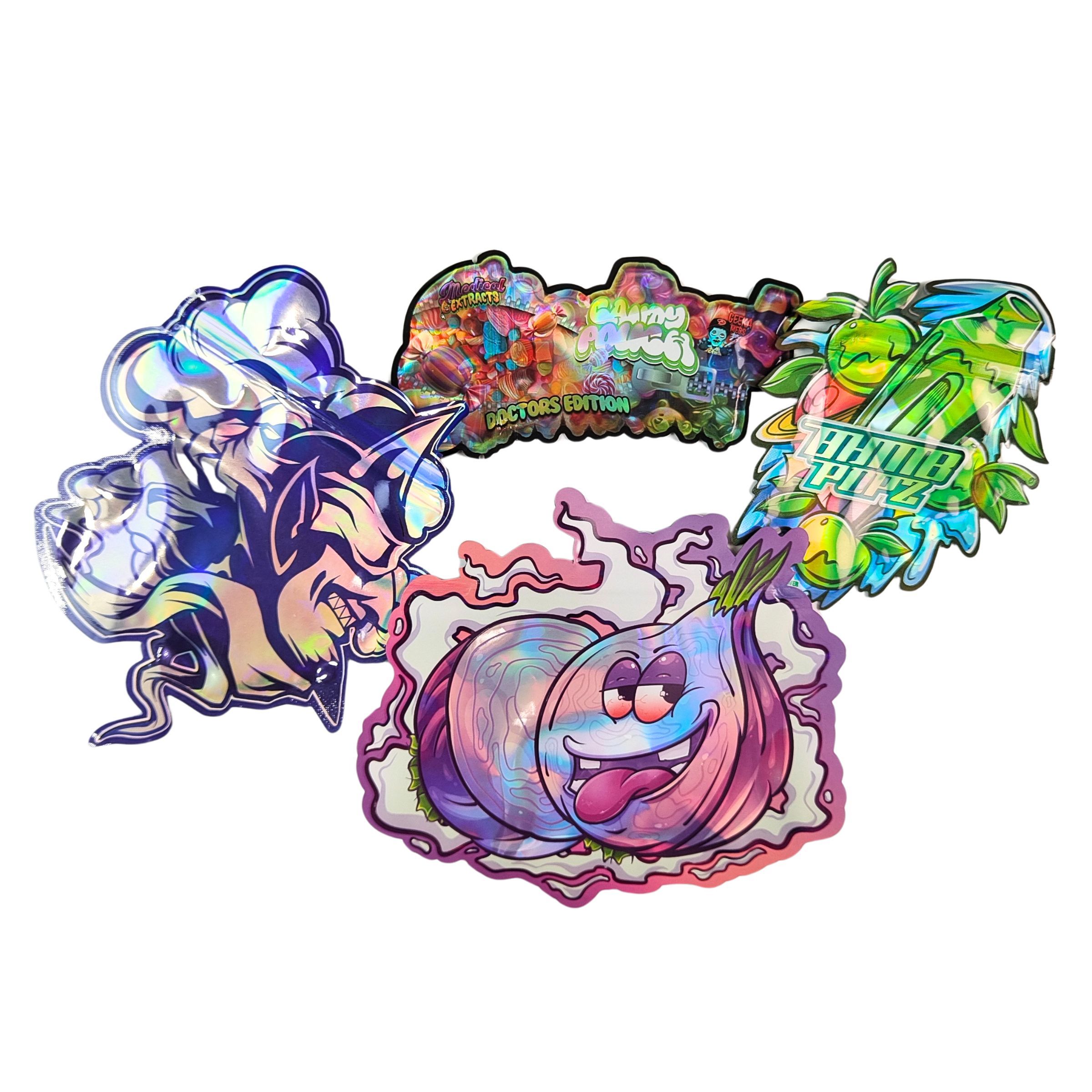 شکل سفارشی جعبه نمایش 3.5g کیسه های مایلار ضد لمس کودک نرم کیسه برش مرطوب برای 1g 3.5g 7g 14g 28g پلاستیک خوردنی