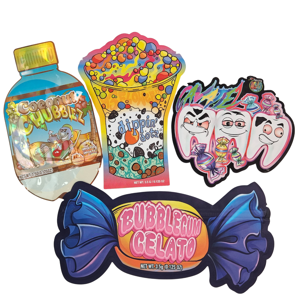 لوگو سفارشی 3.5g 7g 14g بازپوشیدنی PE پلاستیک مهر مواد غذایی بسته بندی Zip Lock Foil Pouch کودک ضد بوی گیاه گیمی کیسه Mylar