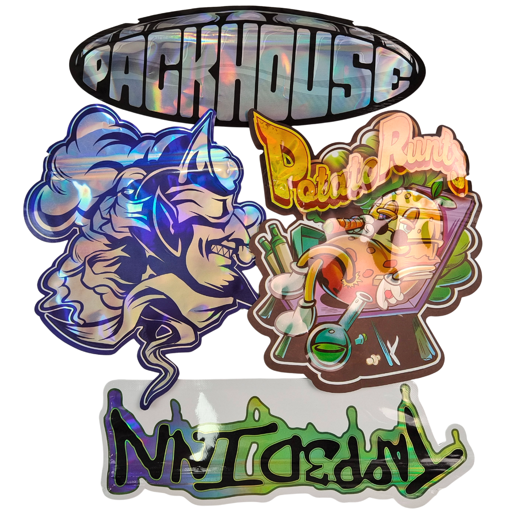 فروش گرم کیسه مایلار بریده شده با زیپ مواد غذایی ضد بوی 3.5 7g 14g 28g قارچ گیمی های سفارشی چاپ کیسه پلاستیکی