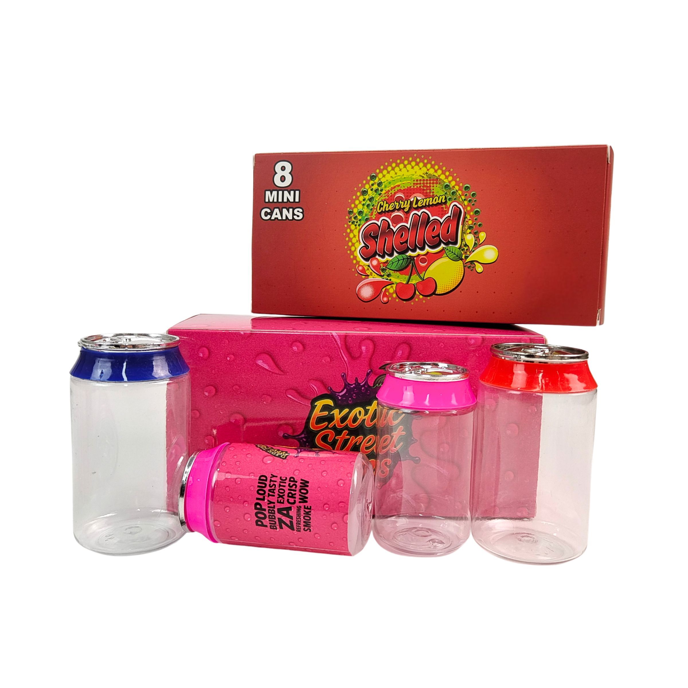 برچسب سفارشی پلاستیکی شفاف 3.5 گرم و 7 گرم PET با درب های آلومینیومی پیچی برای بسته بندی مواد غذایی آب نبات کوکی جعبه های کاغذی نمایشگر