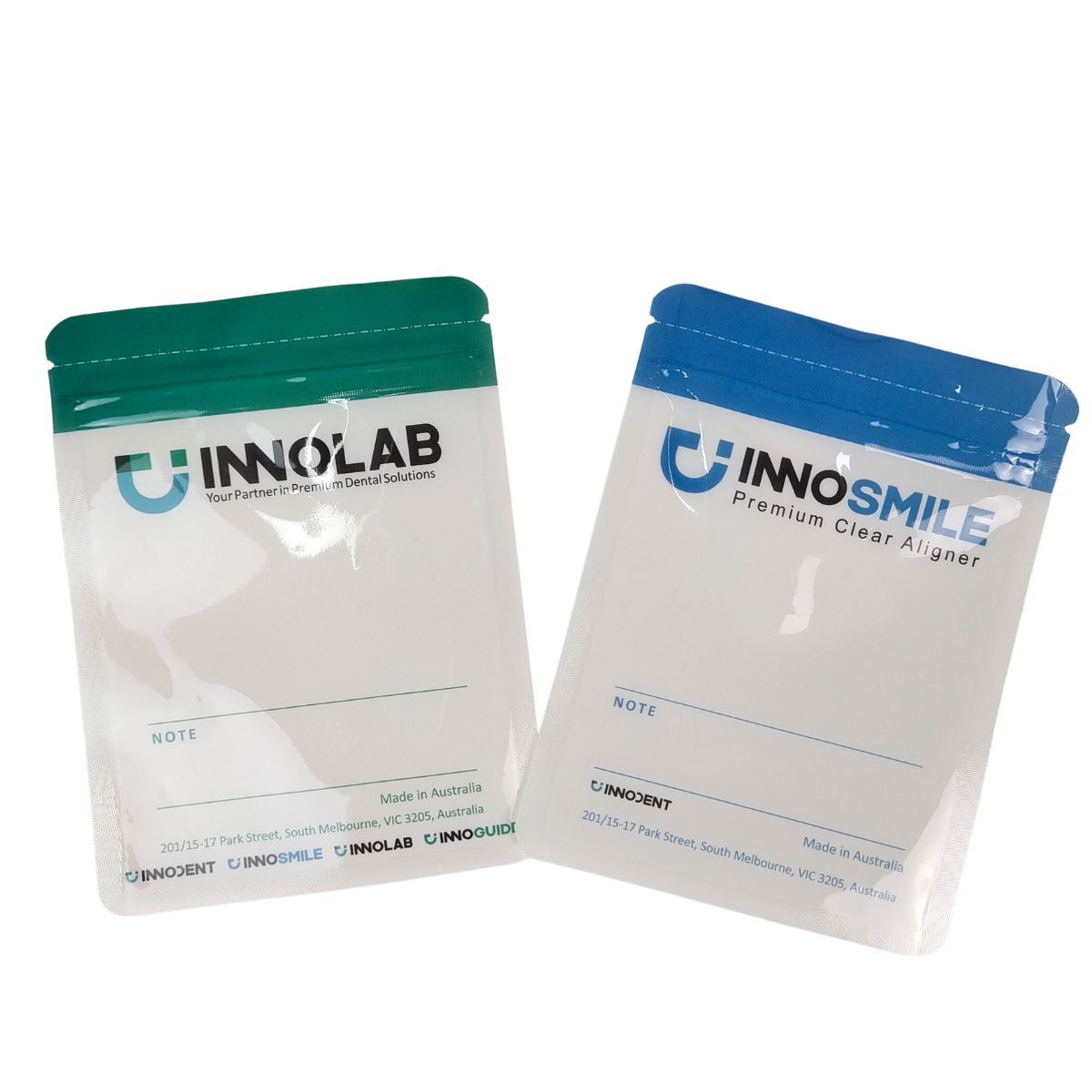 کیسه زیپ سفید قابل تنظیم برای دندان های دندان پاک کننده صاف بسته بندی یک طرف شفاف با مهر گرمایی و تراز لوگو