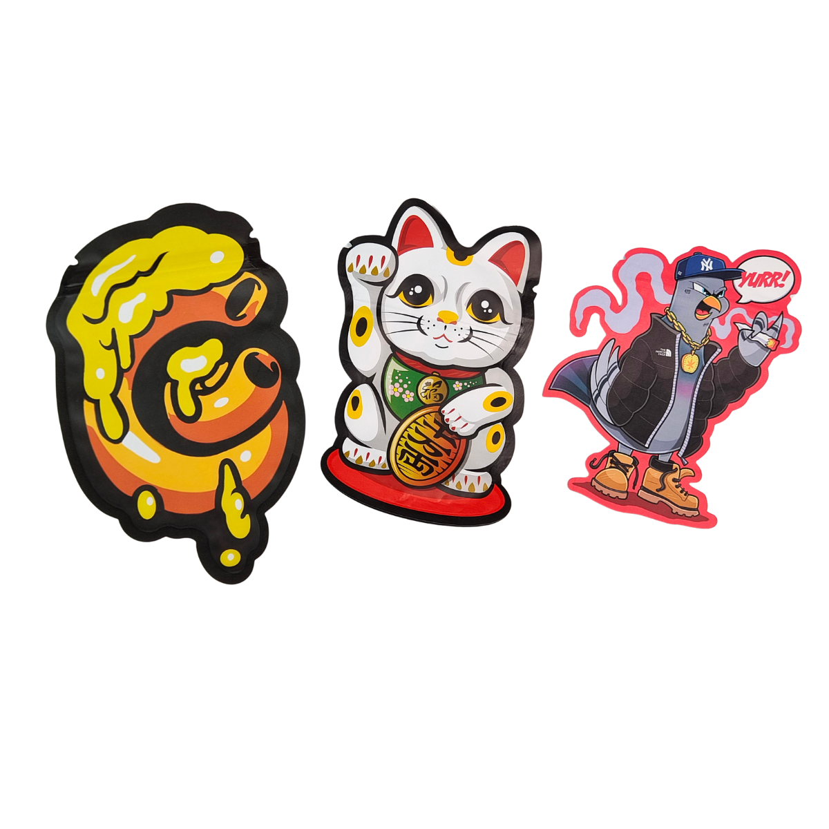 کیسه های مایار هولوگرافیک مقاوم در برابر کودک با مهر و موم سه طرفه، کیسه بسته بندی اسنک فویلی آلومینیومی