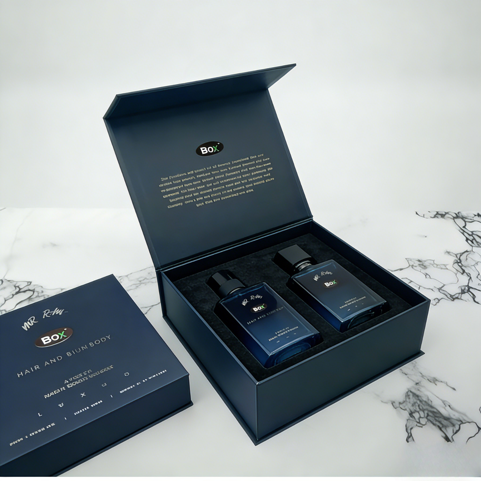 عمده فروشی سفارشی لوکس پوشه های آرایشی هدیه مغناطیسی فوم EVA درج لمینیت مات مواد تجزیه پذیر برای عطر و هنر