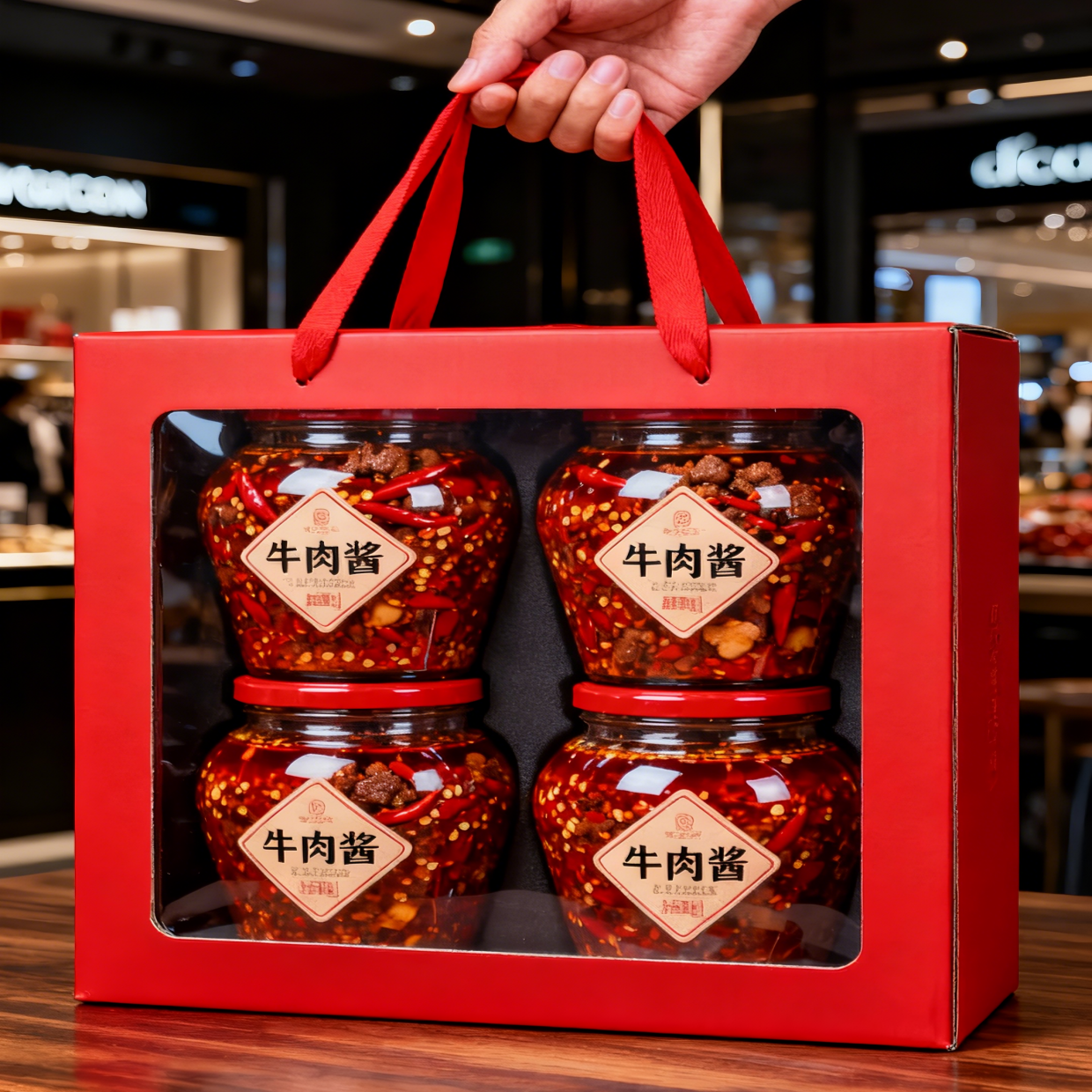 جعبه کاغذی هدیه قابل حمل سفارشی با پنجره های شفاف، جعبه هدیه مهمانی، جعبه کلوچه، دونات، جعبه های کاغذی با دسته