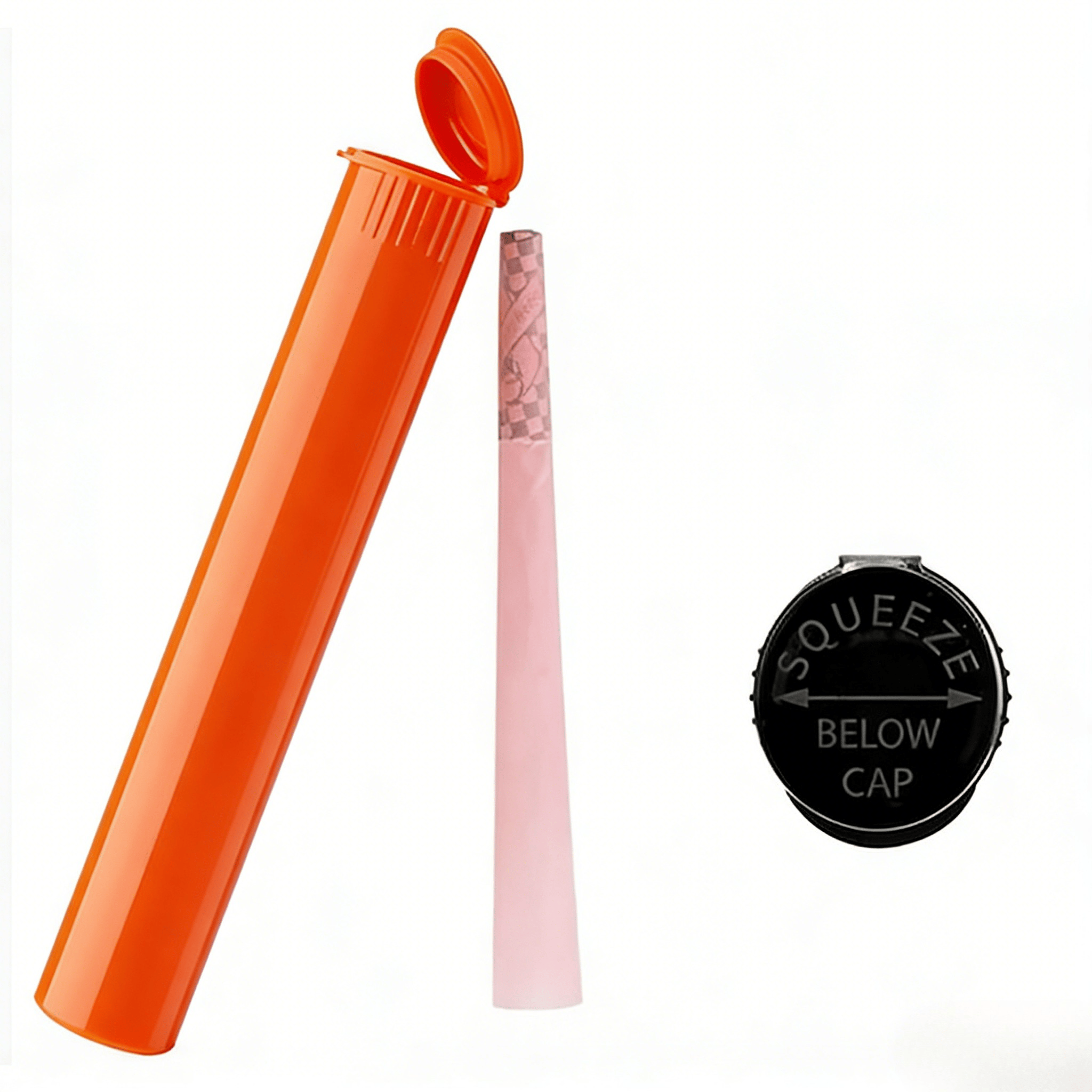 رنگ‌های سفارشی 80 میلی‌متری 98 میلی‌متری 109 میلی‌متری 116 میلی‌متری لوله‌های فشاری ضد کودک پاپ تاپ پلاستیکی لوله رولینگ از پیش بسته‌بندی شده با برچسب