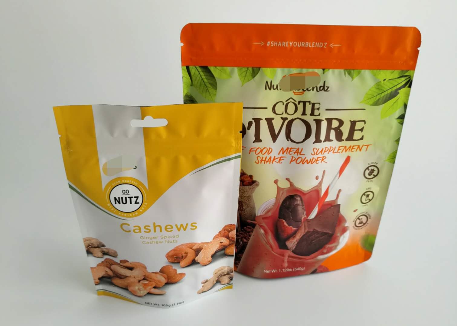 دانه های گیاهی چیا دانه های شیرینی شکلات بسته بندی مواد غذایی بسته بندی کیسه های گیپور با زیپ