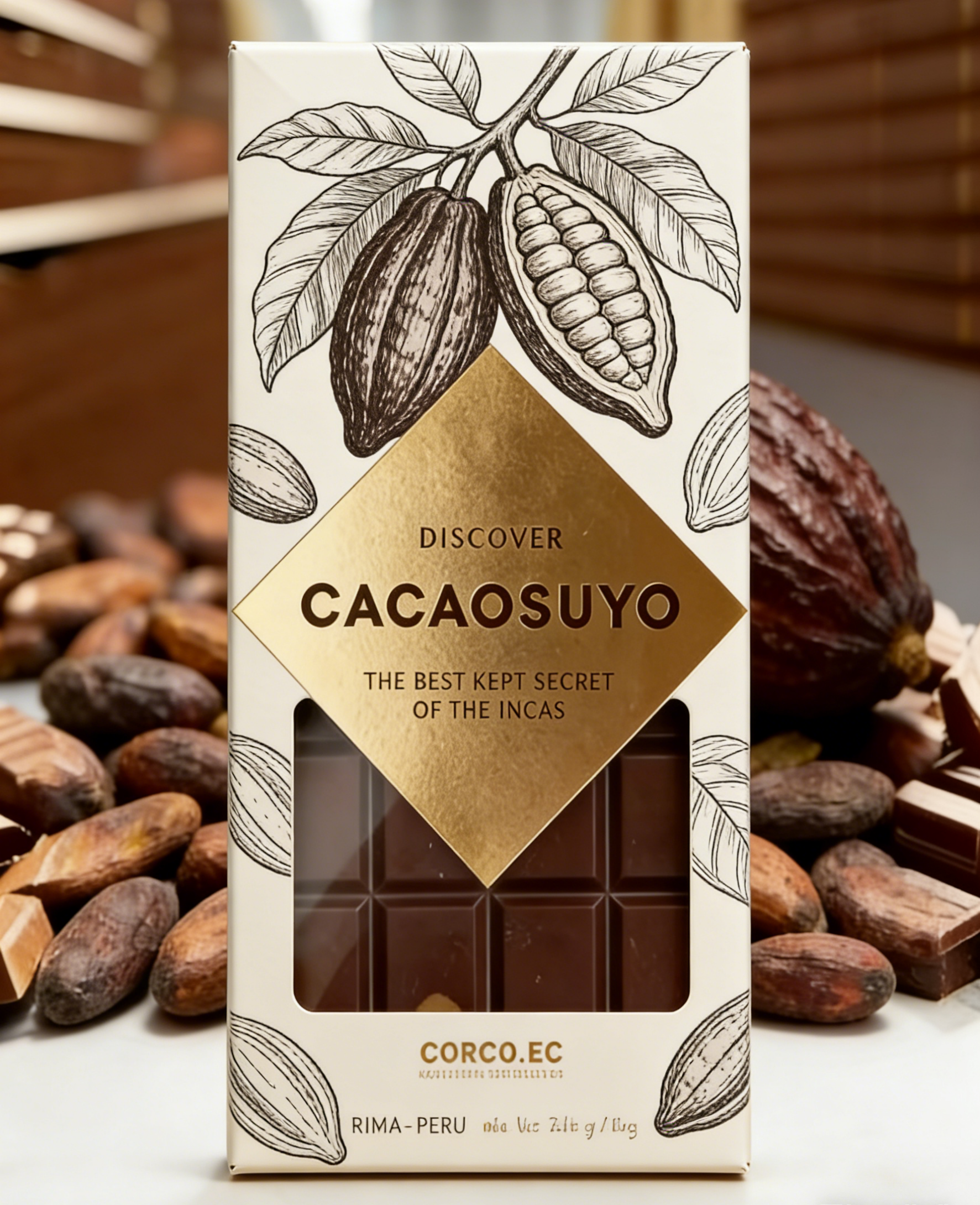 جعبه کاغذی کرافت زیست تخریب پذیر سفارشی درجه غذایی با پنجره شفاف برای بسته بندی شکلات