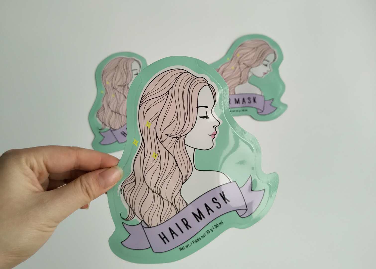 شکل ویژه آلومینیوم فویل جانبی Gusset پلاستیک لوازم آرایشی و بهداشتی کیسه های صورت بسته بندی ماسک صورت